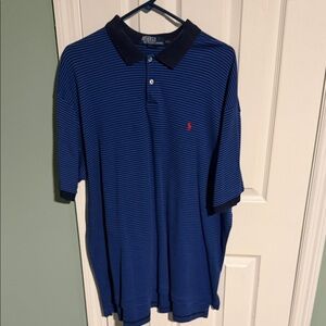 Polo by Ralph Lauren Men's Navy Striped Polo Shirt